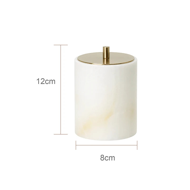 White Onyx Natural Marble Bathroom Elegant Soap Dispenser