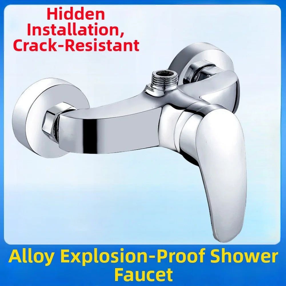 Zinc Alloy Shower Mixer Tap Wall Mounted Bathroom