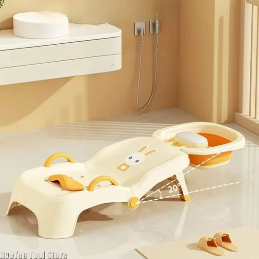 Foldable Children Hair Washing Recliner Baby Shampoo Bed