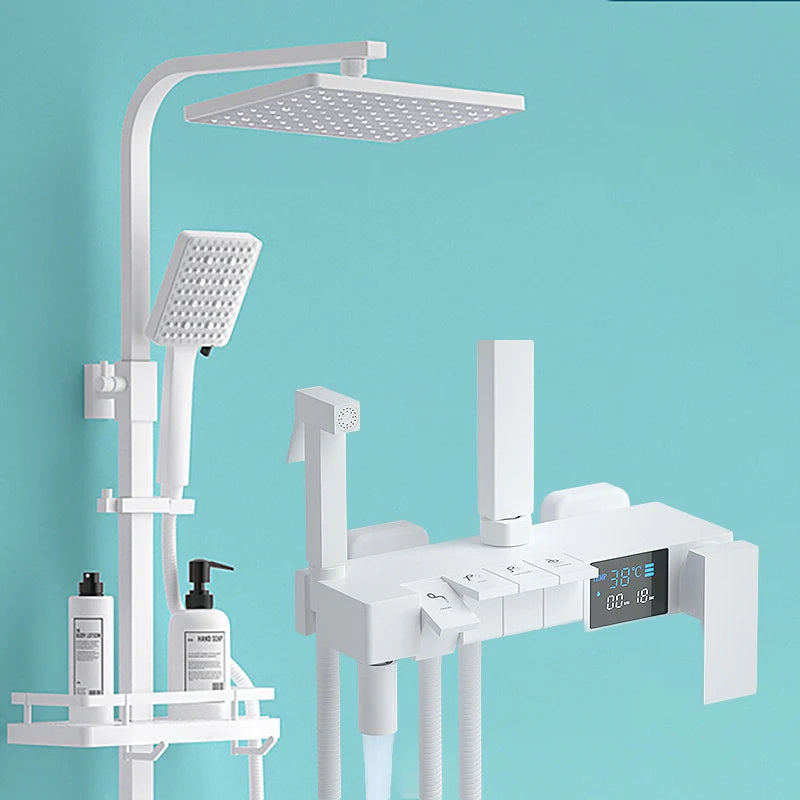 Smart Thermostatic Digital Bathroom Shower 12 Inch Rainfall