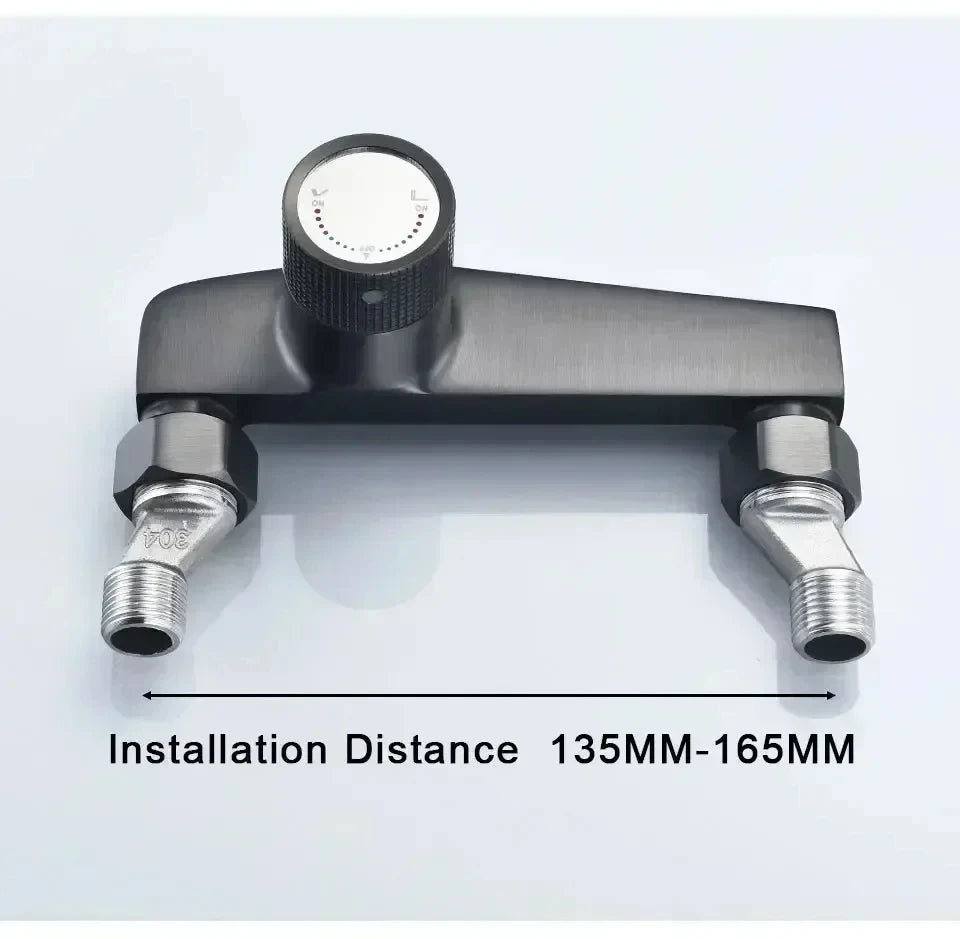 Gunmetal Gray Shower Faucet Brass Mixer Valve Shower