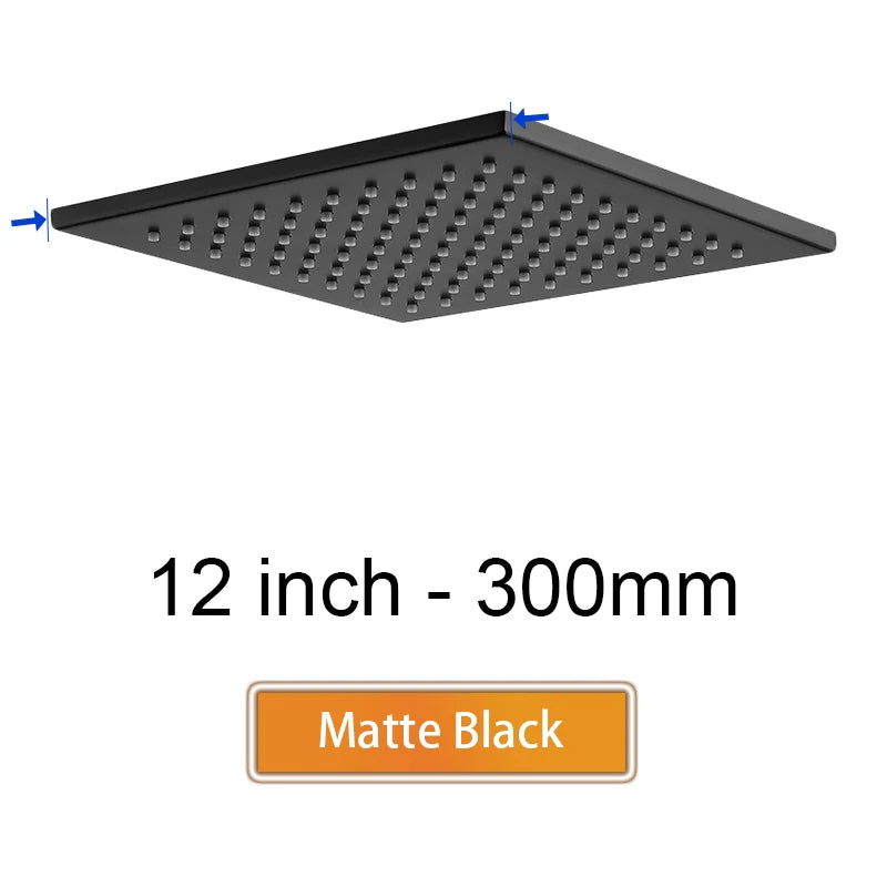 Brass Square Rain Shower Head Quality Bathroom Bath