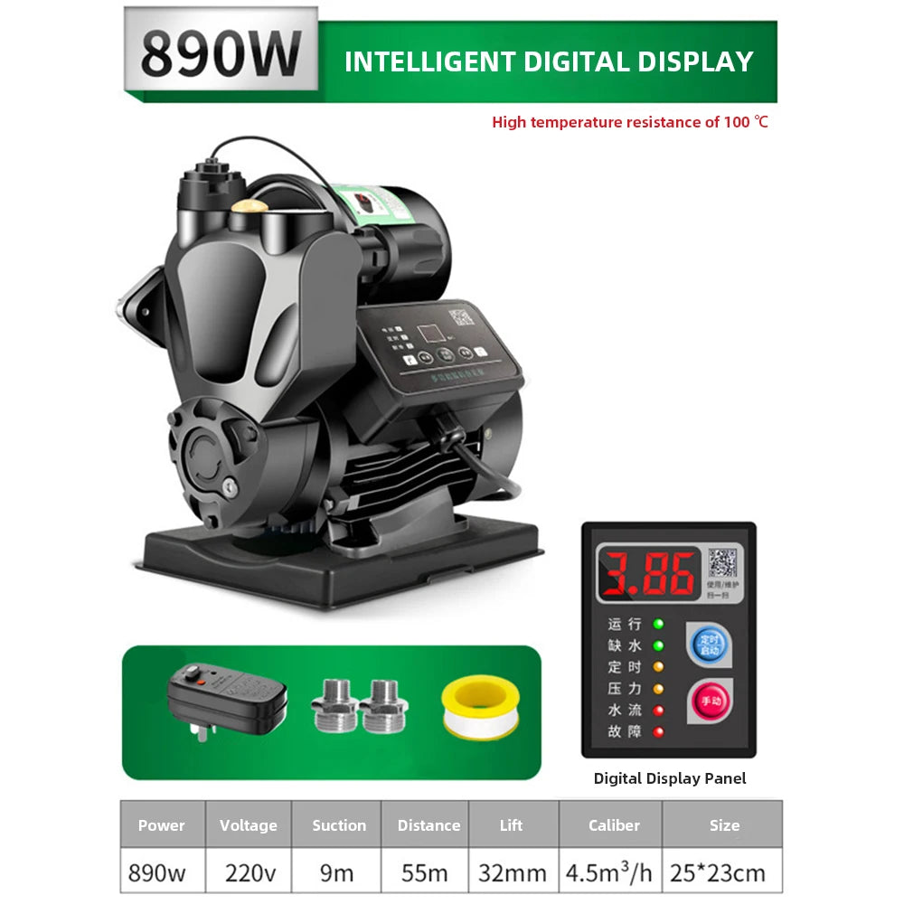 220v Digital Display Booster Pump Automatic Tap Water