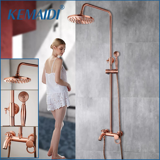 Kemaidi Antique Copper Bathroom Shower Rainfall Bath Shower