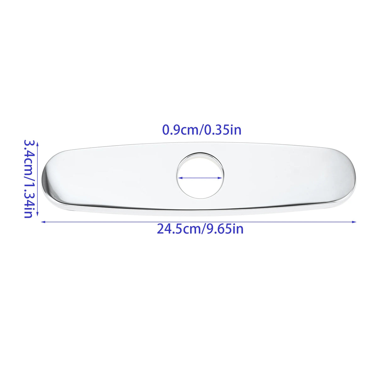 1pc Faucet Cover Plate Stainless Steel Deck Plate