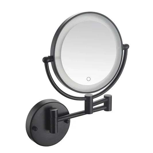 Bathroom 8-Inch Makeup Mirror Folding Rotating Telescopic Mirror