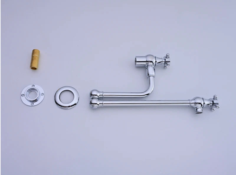 Awolf Solid Brass Pot Filler Brushed Grey Folding