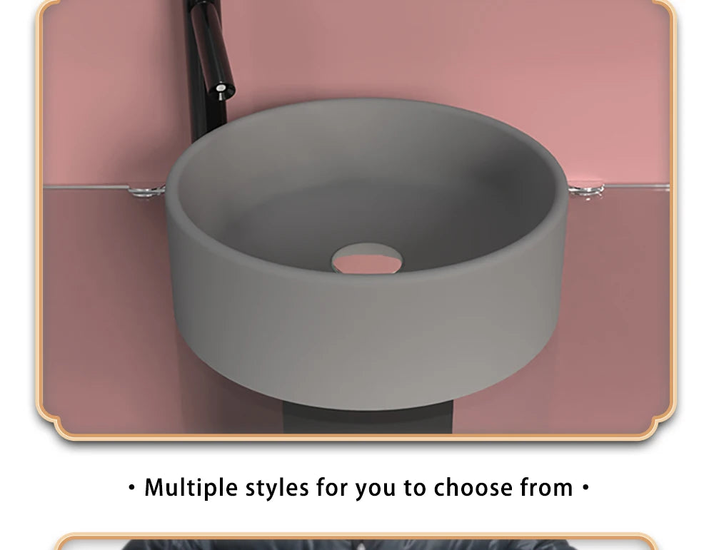 Circular Concrete Sink Silicone Mold Bathroom Square Sink