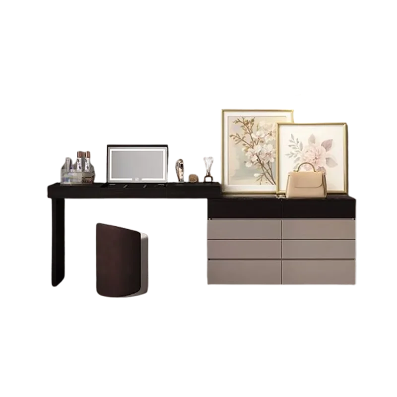 Italian Minimalist Vanity Table Drawer Storage Bedroom Corner