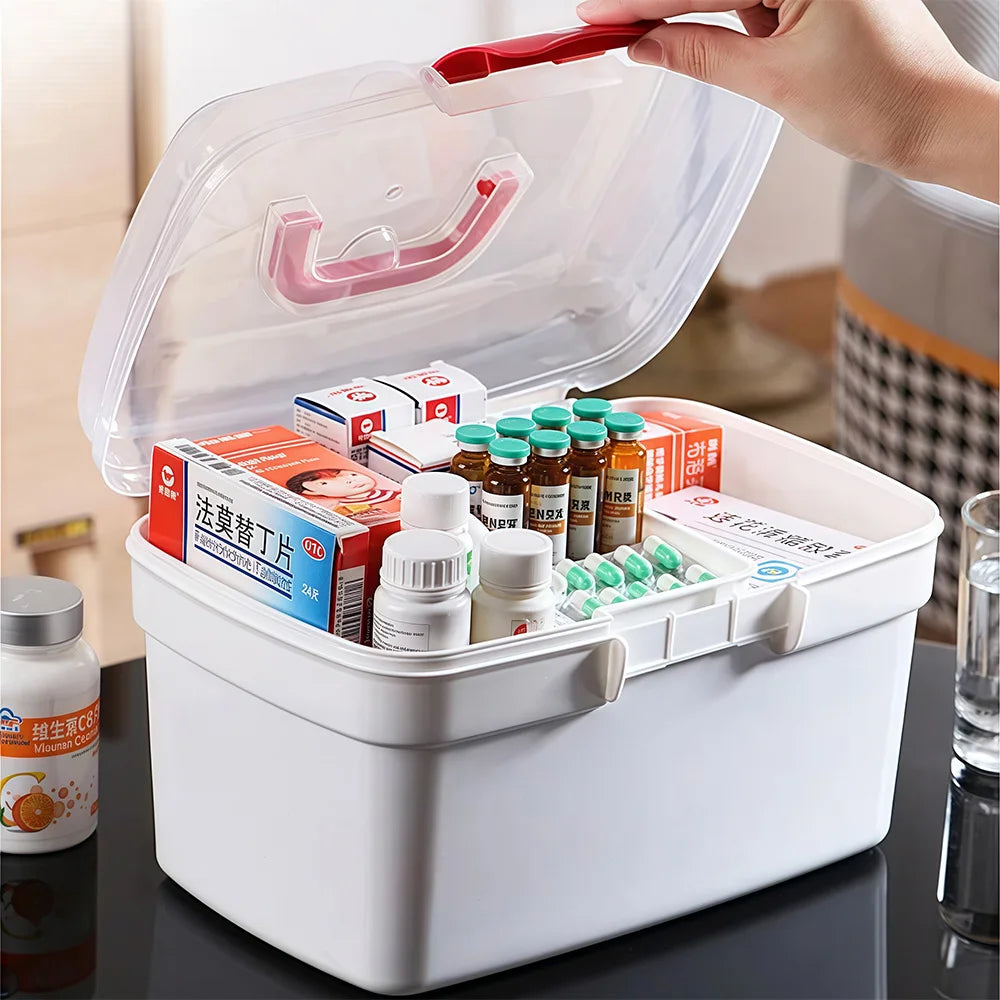 1pcs 2-Tier Medicine Organizer - Medicine Cabinet Handle