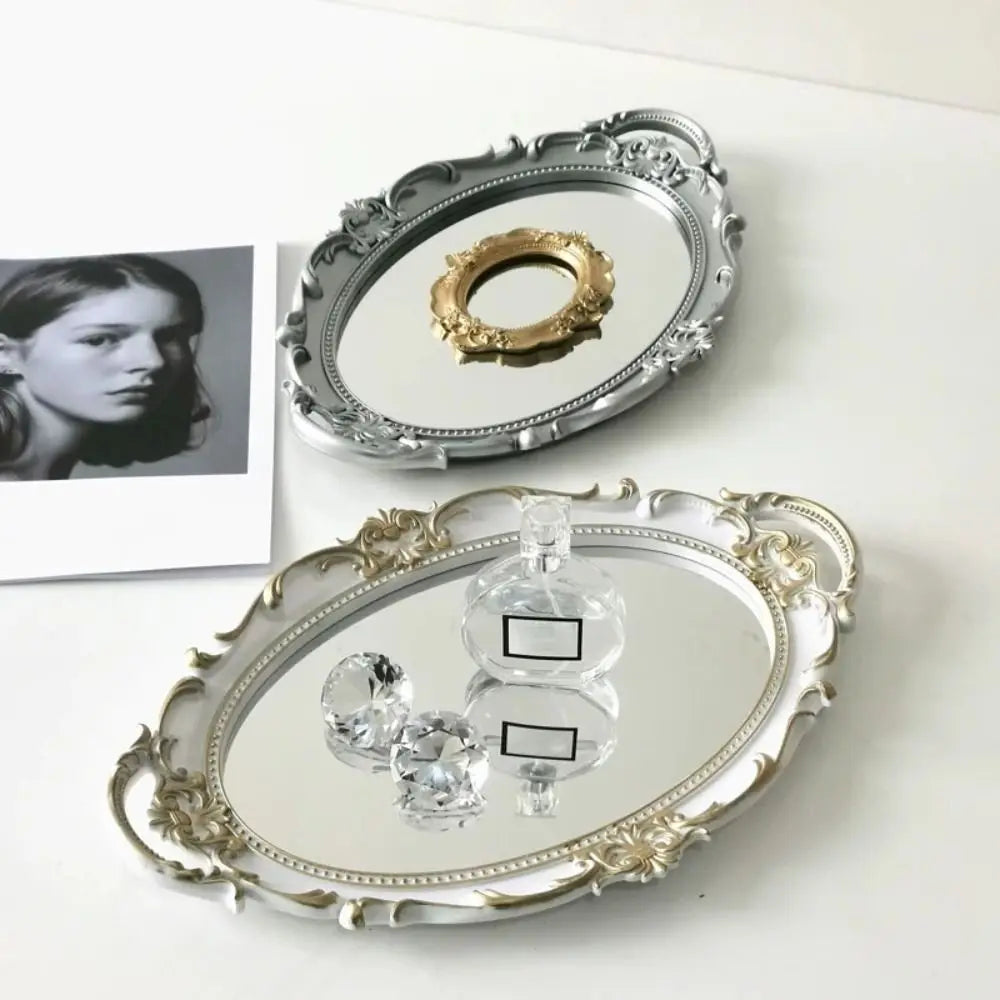 Oval Shape Decorative Wall Mirror Glass Material French