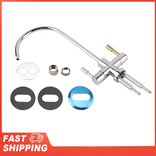 1/4 Double Holes Sink Faucet Tap Chrome Reverse