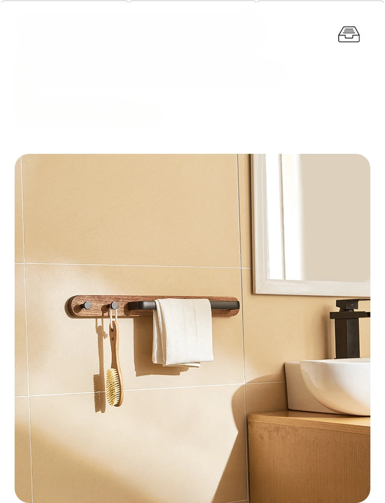 Bathroom Towel Holder Wall Mounted Towel Rack Shower