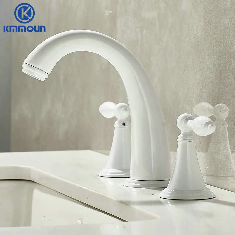 Deck Mounted Fixed Spout Bathroom Basin Faucet Hole