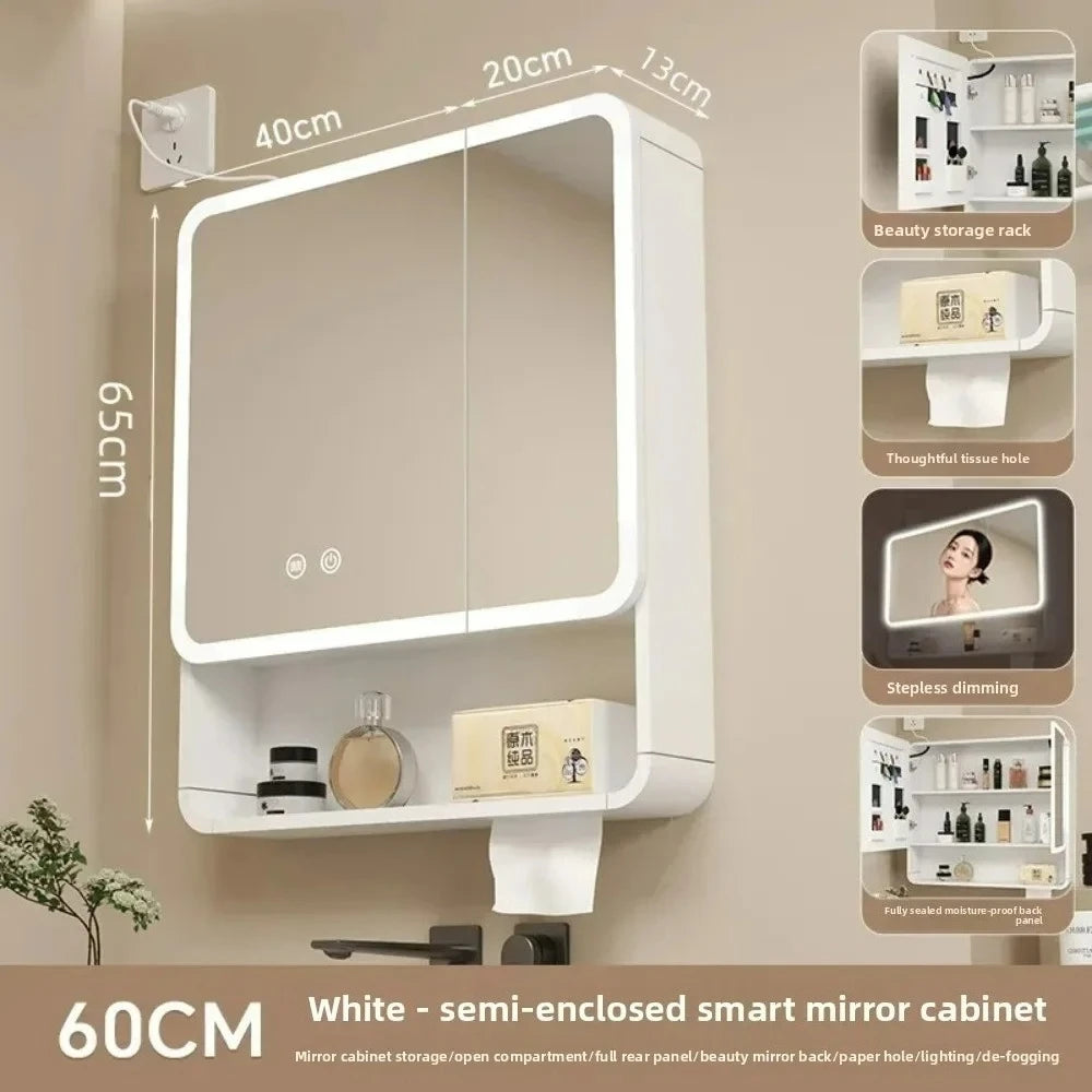 Led Bathroom Mirror Cabinet Anti Fog Wall Mounted
