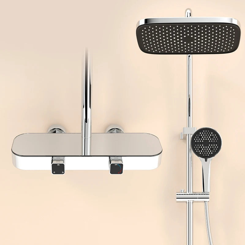 Cold Bathroom Shower System Sprinkler Brushed Rose Gold