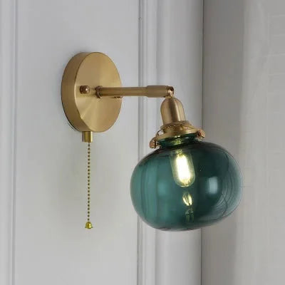 Iwhd Pull Chain Nordic Modern Wall Lamp Sconce