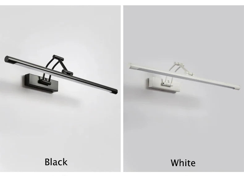 Modern Led Bathroom Vanity Light Adjustable Angle Black/White