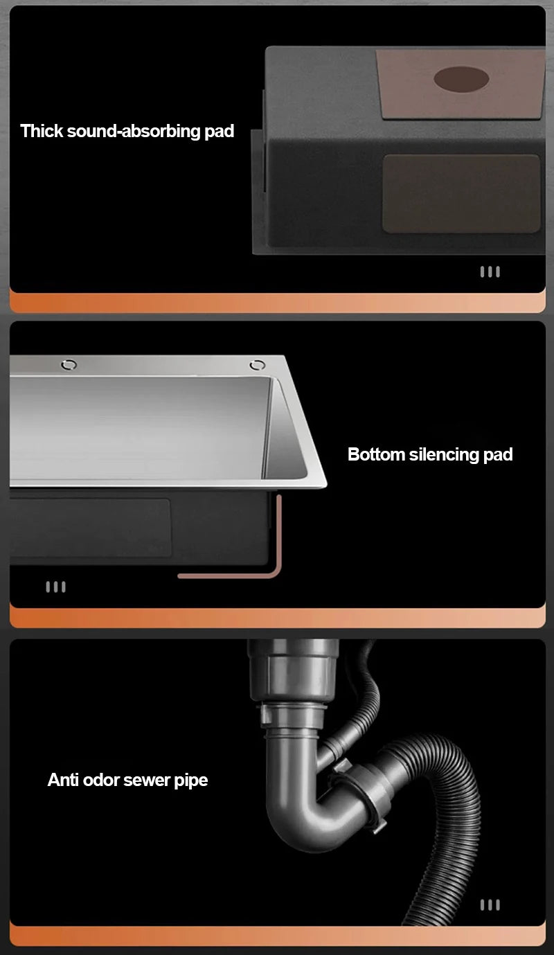 304 Stainless Steel Silver Sink Pull-Out Faucet Large
