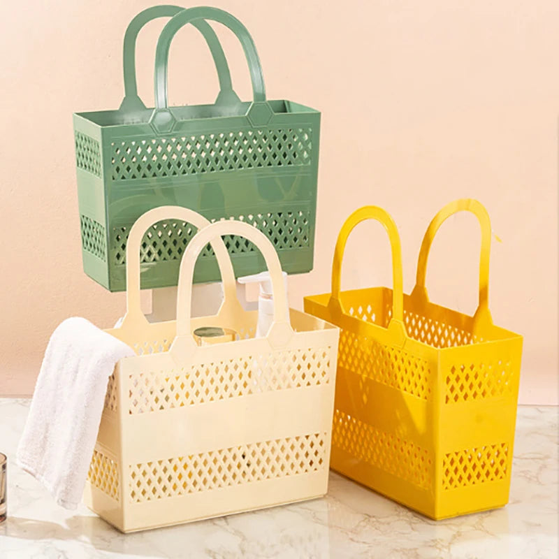 Shower Caddy Basket Handles Large Capacity Drainage Box