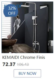 Kemaidi Matte Black Shower Faucet Rectangular Dual-Function