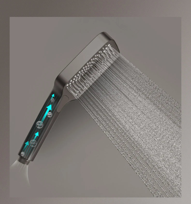 Grey Shower System Bathroom Digital Led Rain Showers