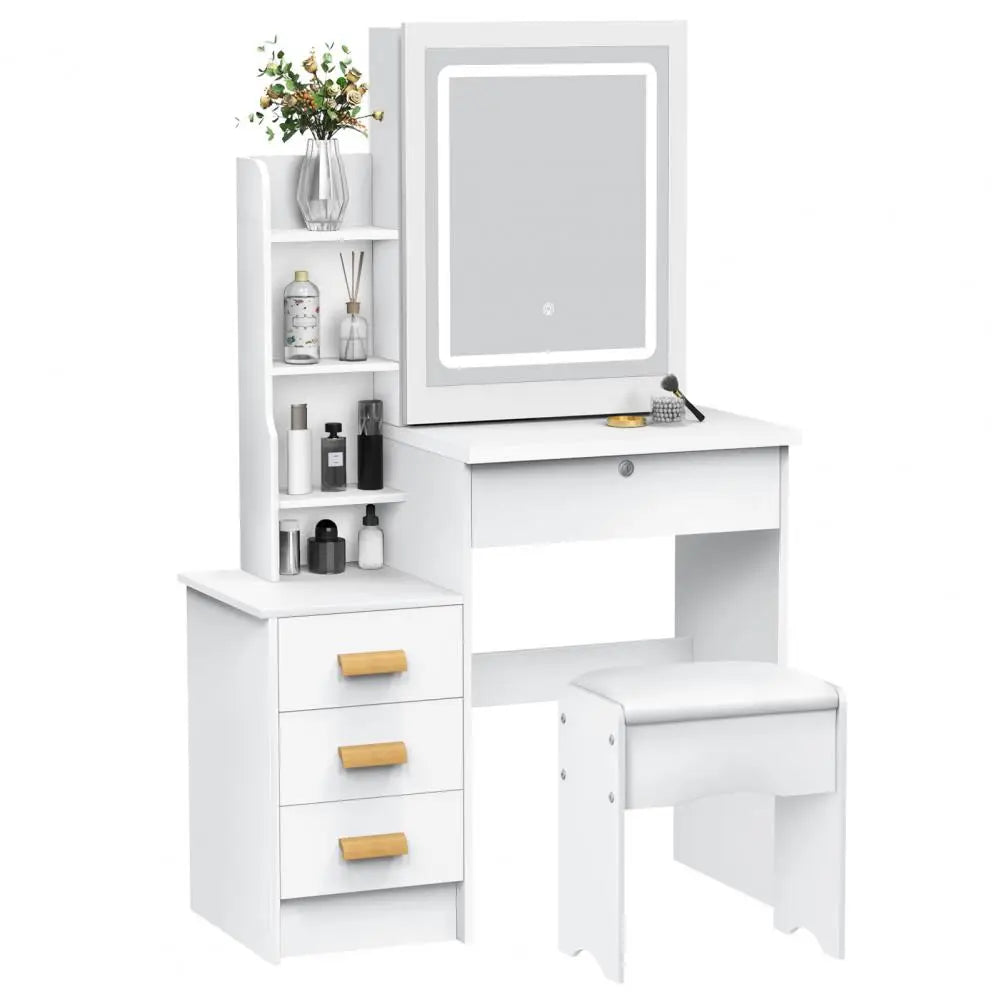 Bedroom Dressing Table Vanity Desk Sliding Mirror Lights