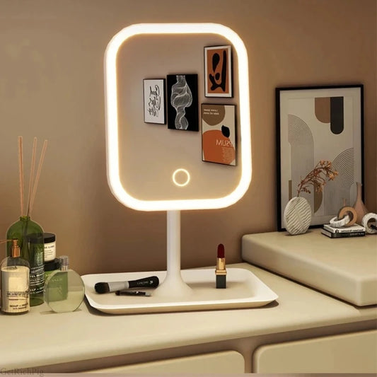 Unique Designer Vanity Mirror Three Colorsledlight Makeup Mirror