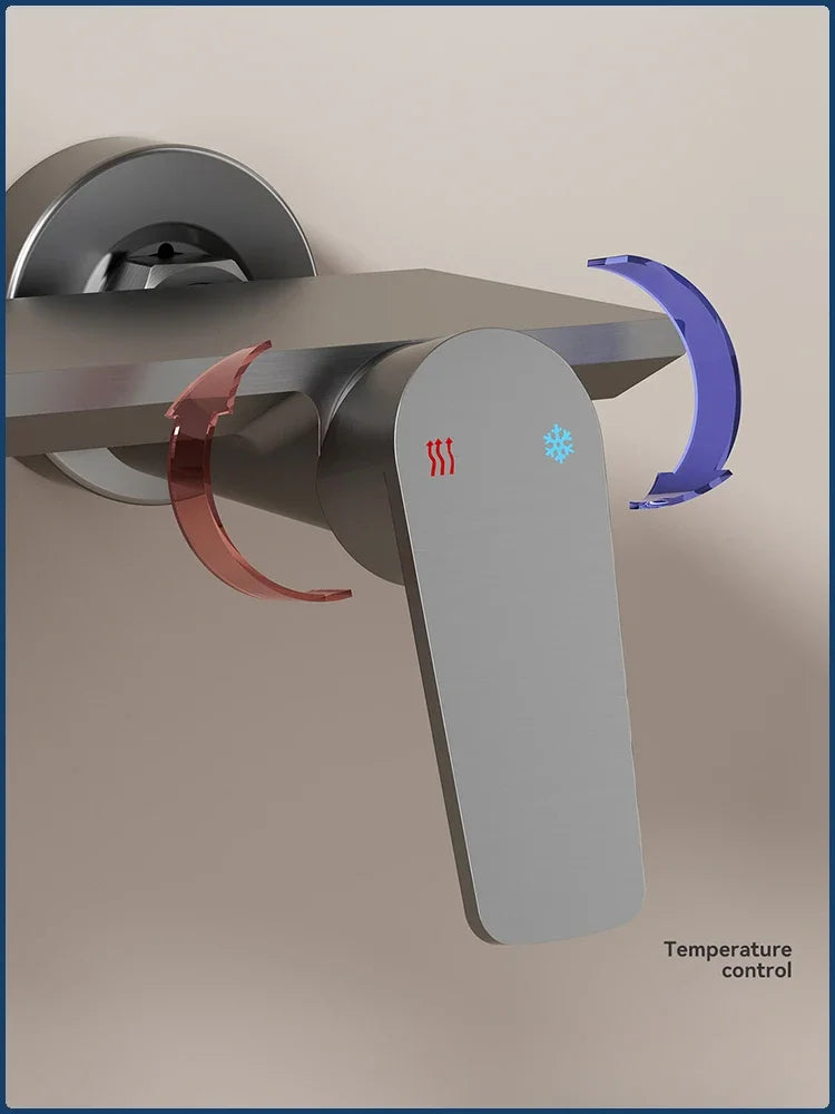 Two Ways Water Outlet Bathroom Shower System Wall
