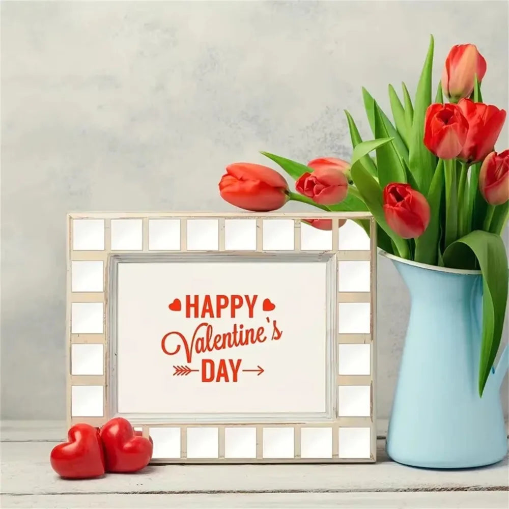 5cm/4cm Mirror Wall Sticker Acrylic Square/Heart 3d Wall