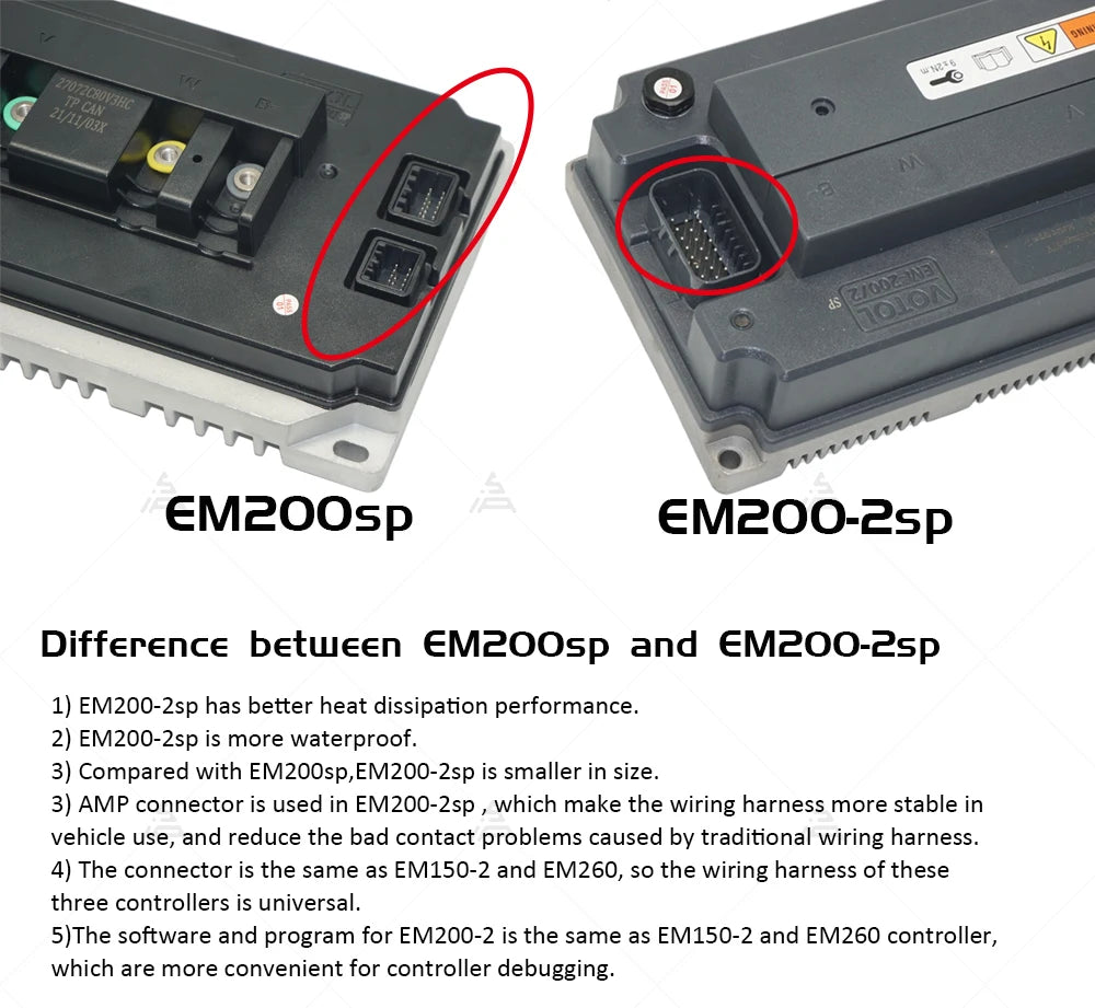 Votol Em200-2sp 72v 600a Can Controller Enlarged Heat