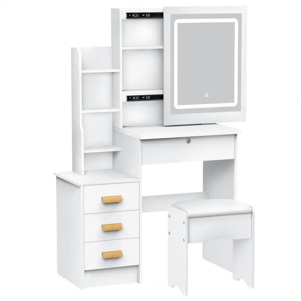 Bedroom Dressing Table Vanity Desk Sliding Mirror Lights