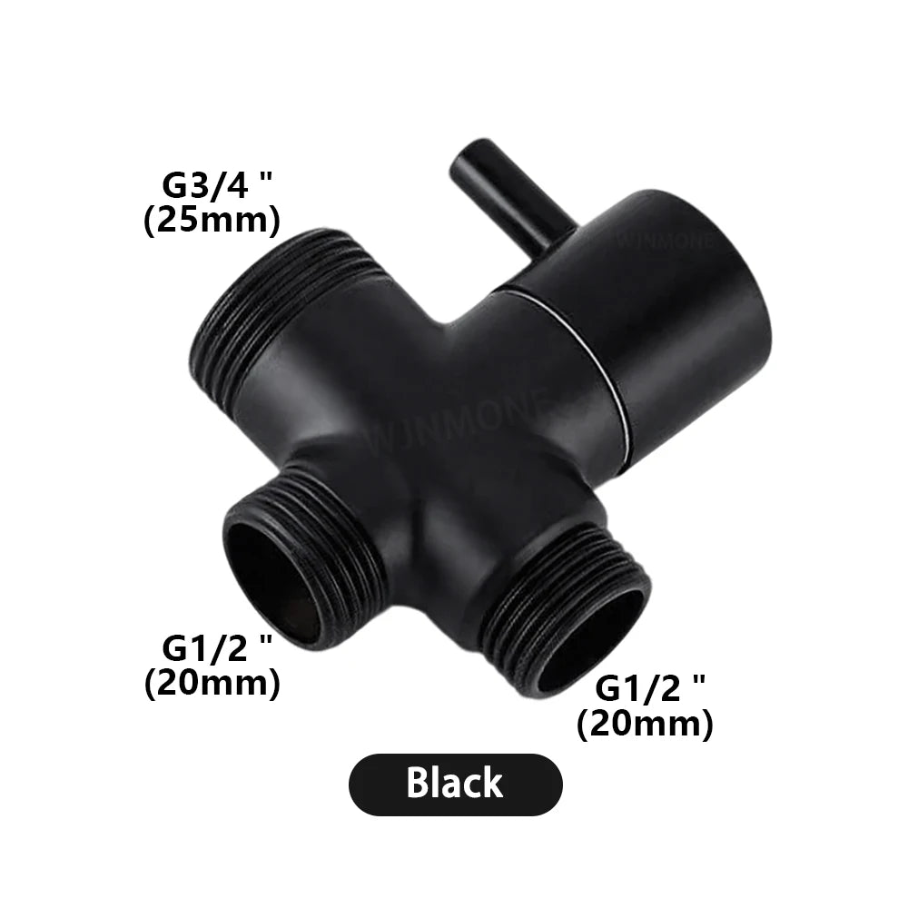 Black Silver Split Shower Column Bathroom Faucet Wall