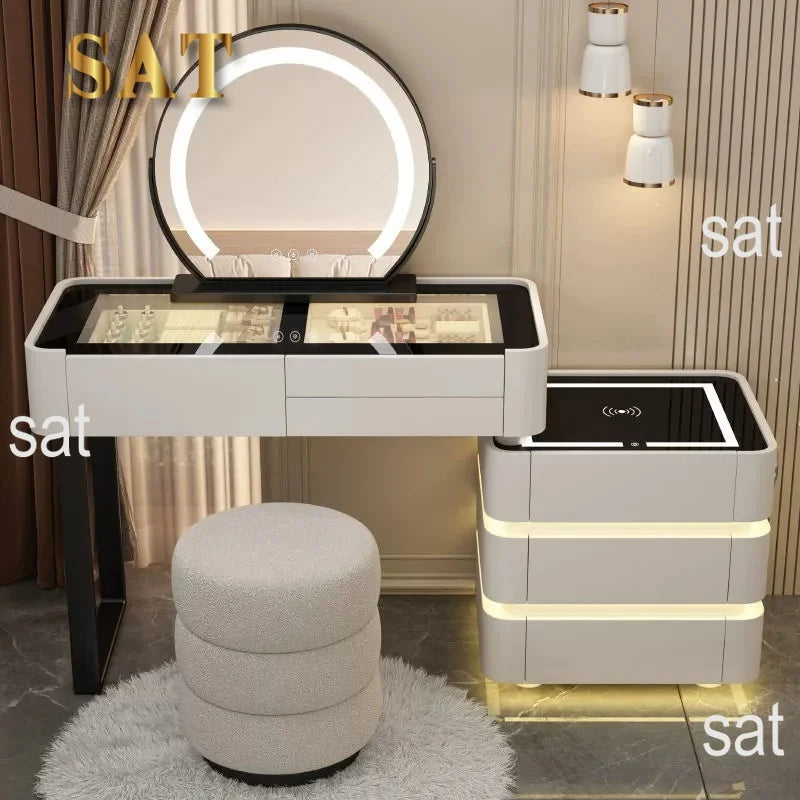 Modern Lighted Adjustable Extendable Bedroom Vanity Makeup
