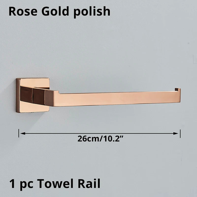 Bathroom Hardware Rose Gold Polish Shiny Bathrobe Hook