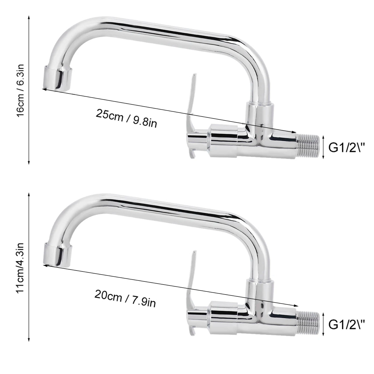 Single-Handle Cold Water Faucet G1/2 Inch Wall-Mounted