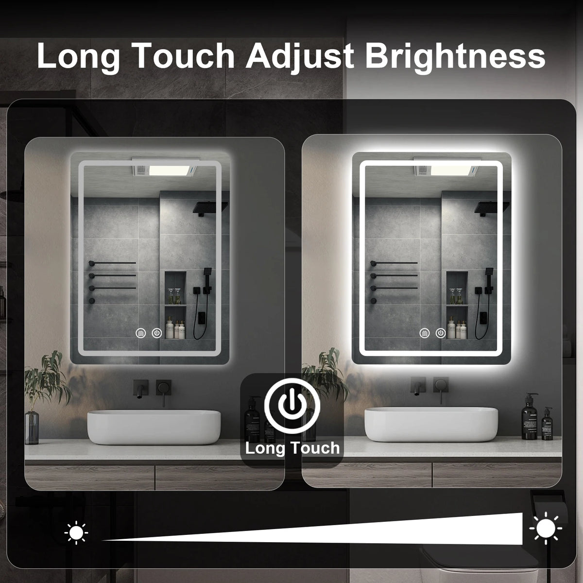 16 24 Inch Led Bathroom Mirror Vanity Mirrors