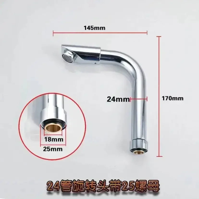 1pc Stainless Steel Sink Faucet Pipe Connection Saving