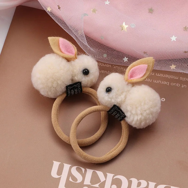 2-Pack Cute Hairball Rabbit Towel Ring Rabbit Hair