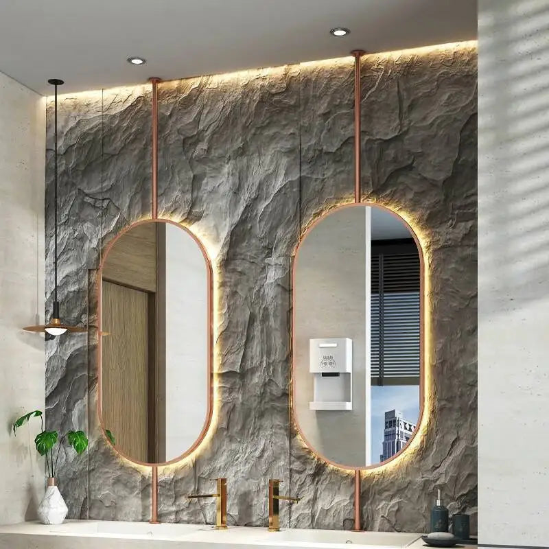 Size60x90cm Ceiling Oval Hanging Mirror Modern Simple Decoration