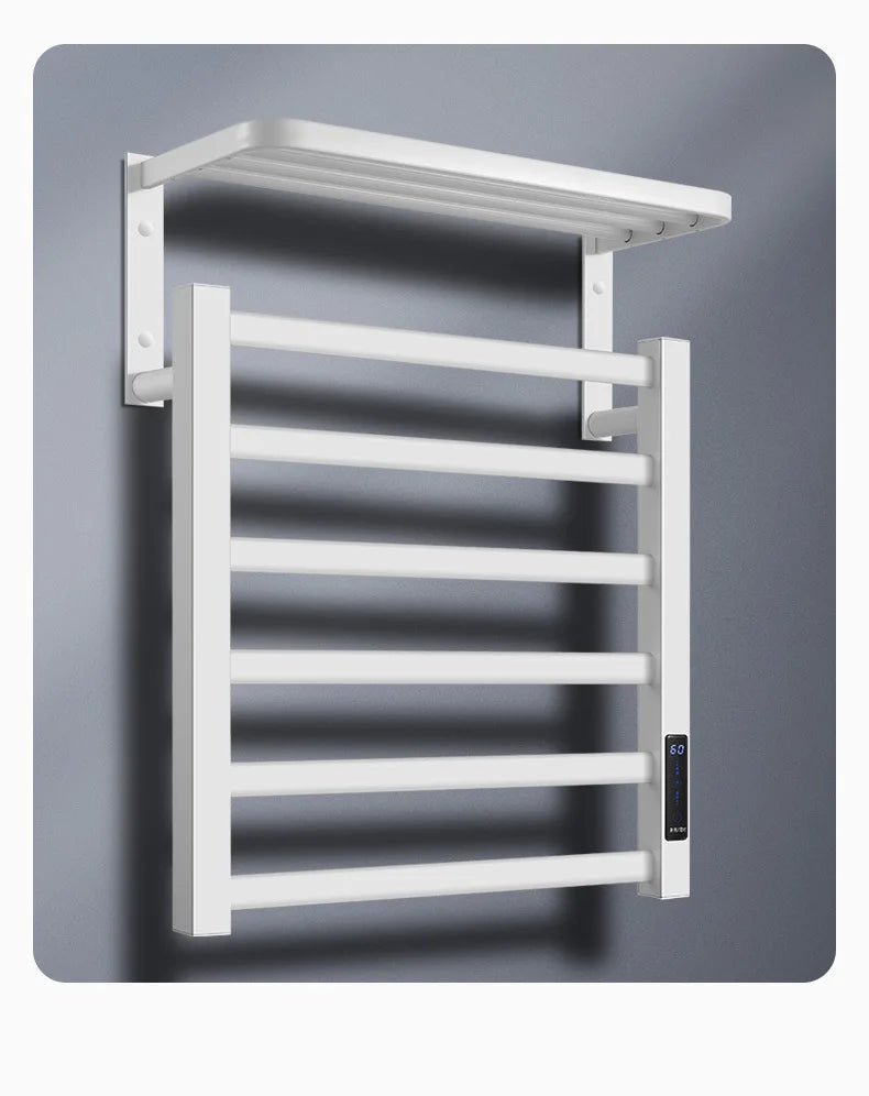 Carbon Fiber Intelligent Electric Towel Rack Bathroom Digital