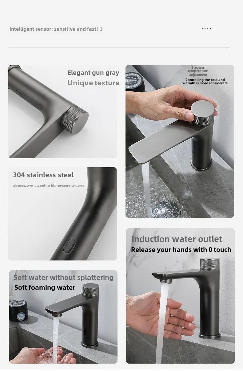 304 Stainless Steel Cold Water Basin Faucet Infrared
