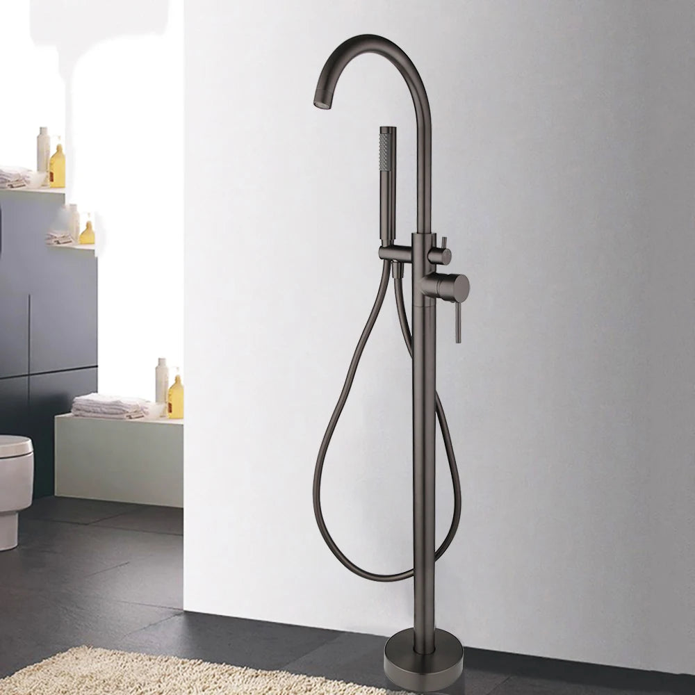 Zappo Standing Tub Shower Faucet Floor Mount Shower