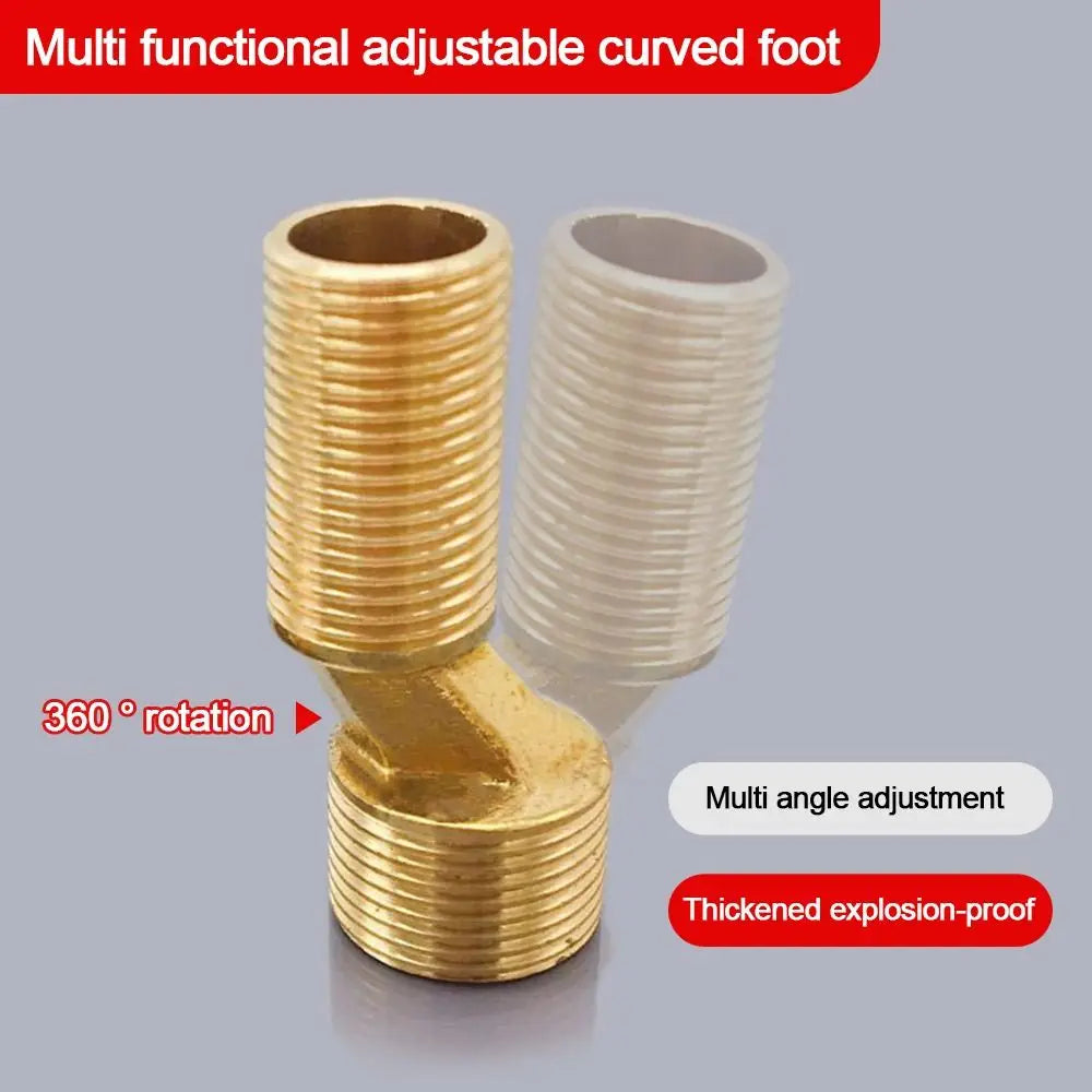 Copper Angled Curved Foot Lengthened Thickened Eccentric Screw