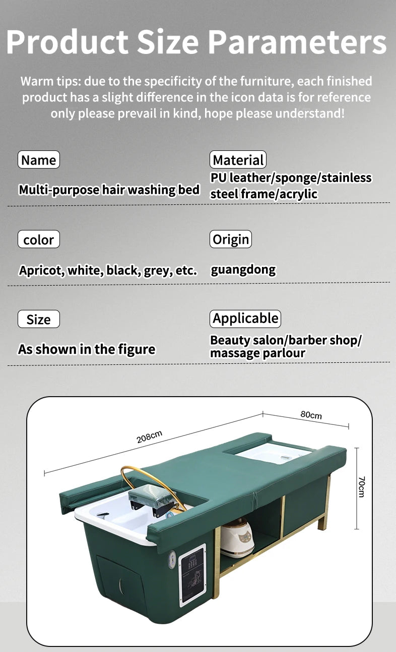Modern Design Thai Massage Table Electric Shampoo Bed
