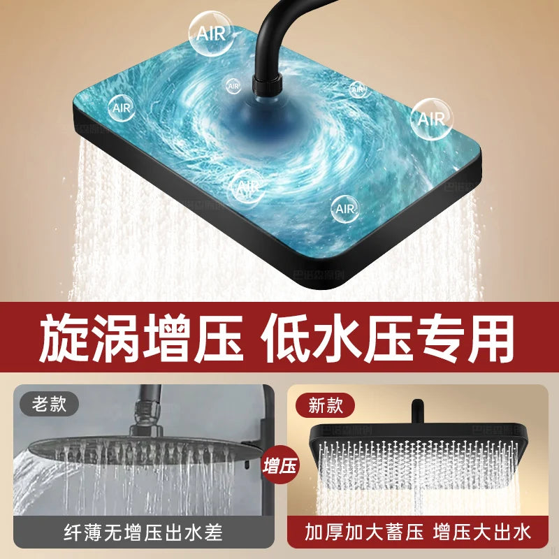 320mm Big Panel Supercharge Waterfall Shower Head Modes