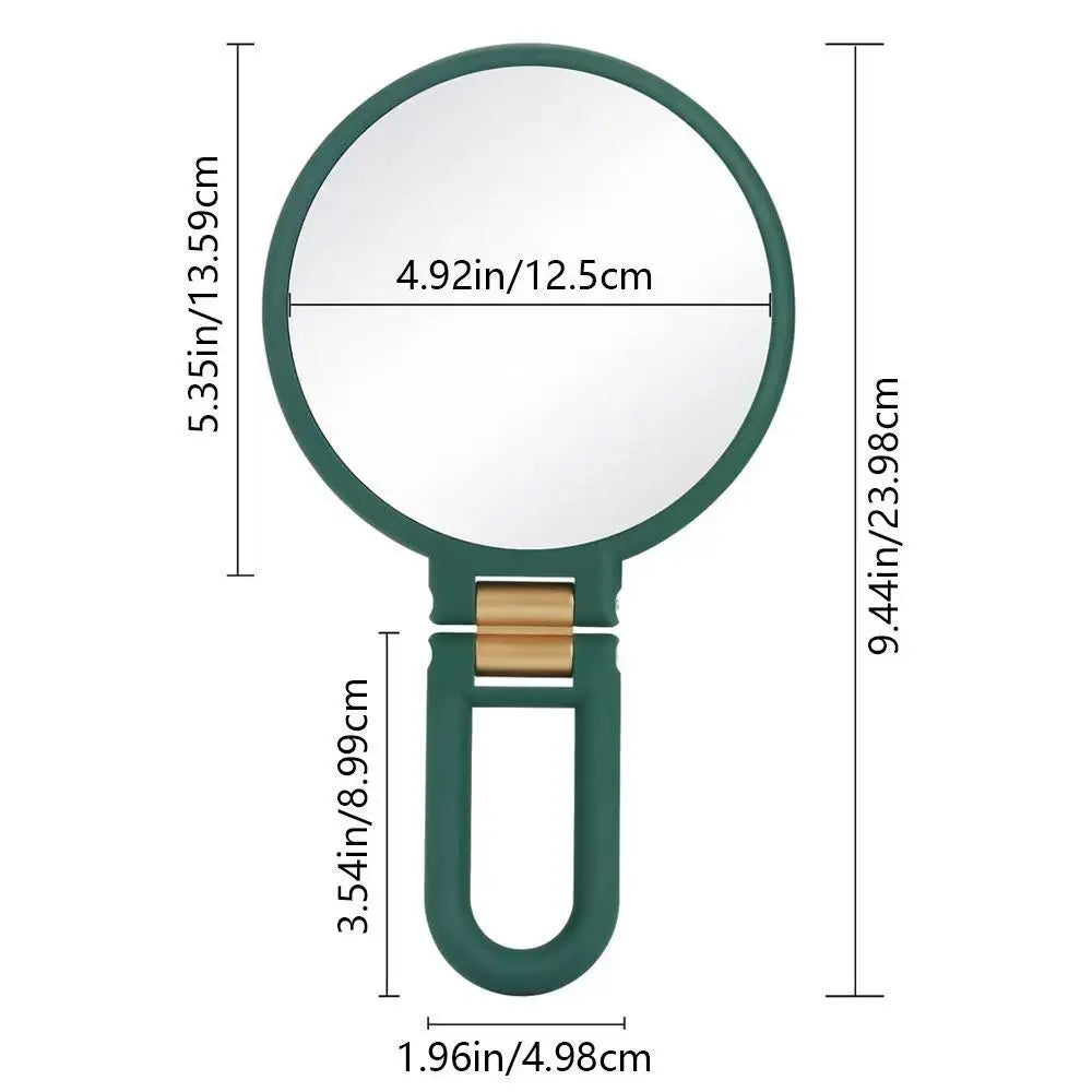 5/10/15x Handheld Mirror Rotation Adjustable Makeup Mirror Double