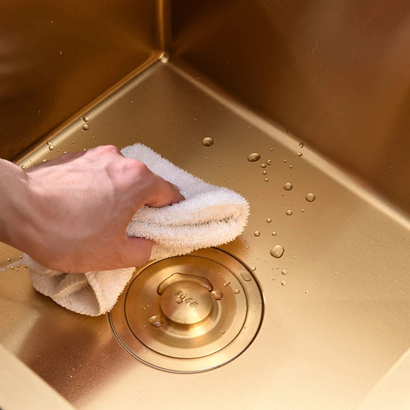 Gold Sink Above Counter Double Bowl Goldn Basket