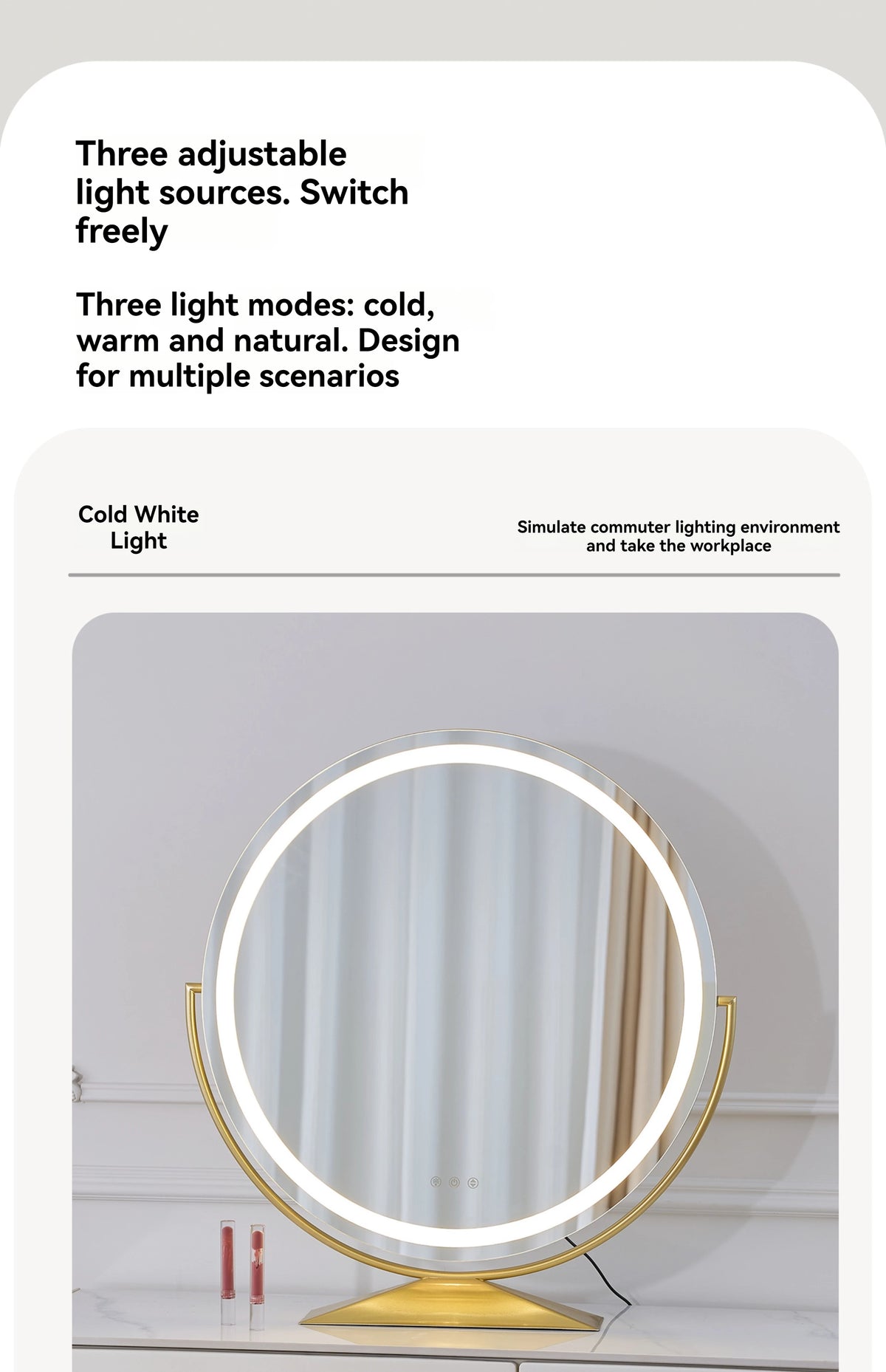 Beauty Mirror Smart Circle Internet Celebrity Bedroom Mirror