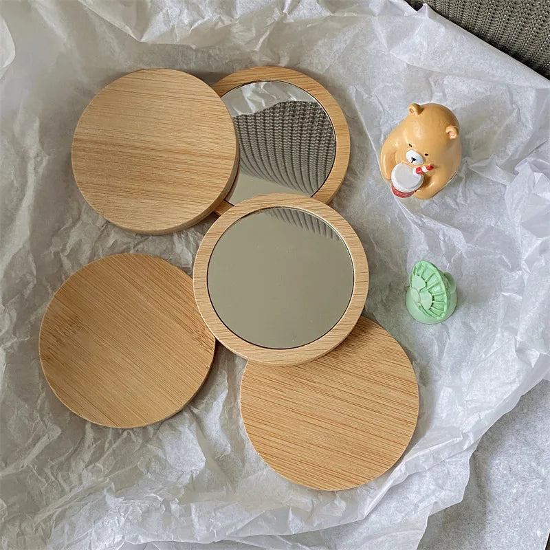 2cm Pure Wood Makeup Mirror Functional Wood Stylish